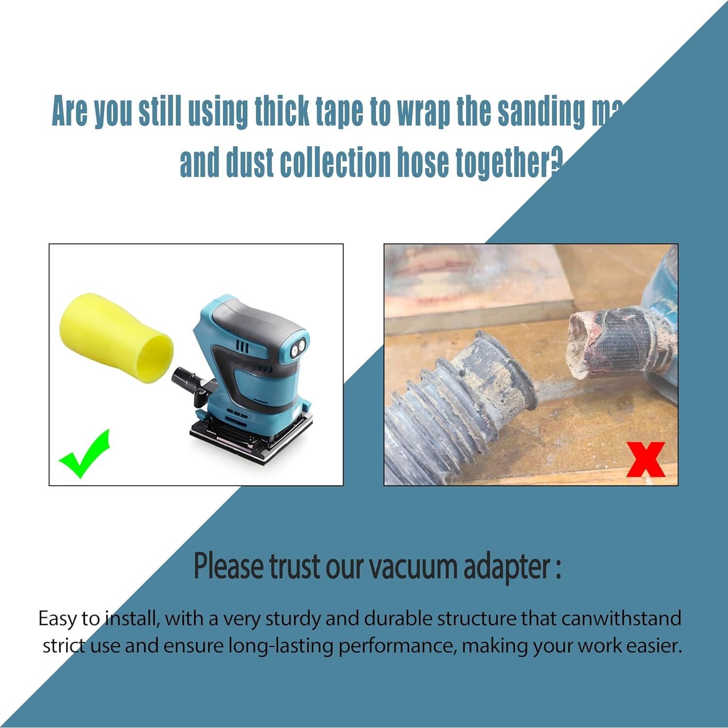 Adaptador de Aspiradora Makita 3,18 cm Amarillo 1 Pcs