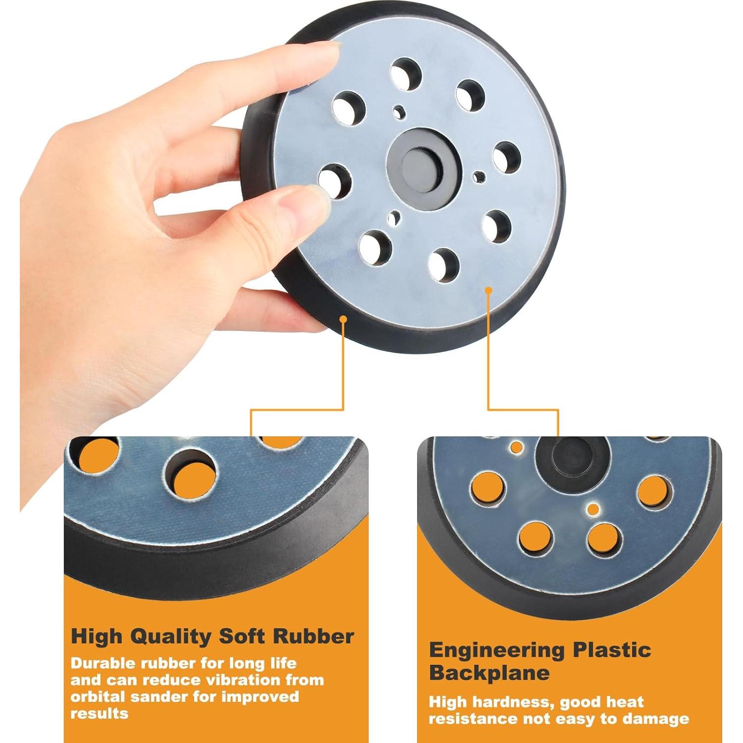 Paquete de 2 almohadillas de lijado 12.7cm 8 agujeros Makita