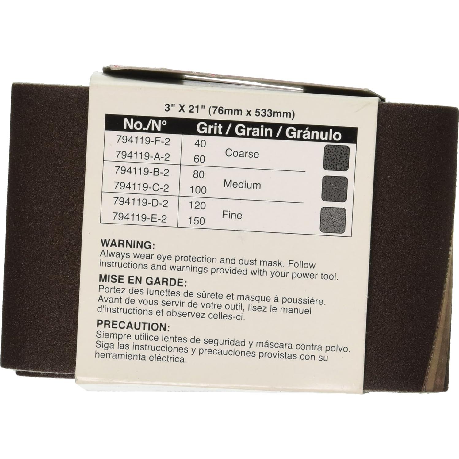 Cinta Abrasiva Makita 742308-3 7,62x53,34cm Grano 80 (10/Paq)