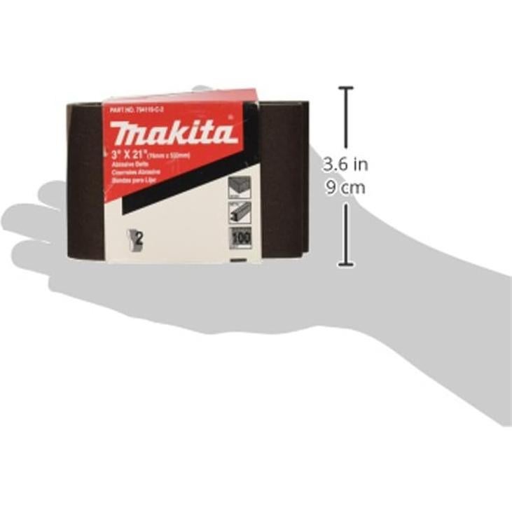 Cinta Abrasiva Makita 742308-3 7,62x53,34cm Grano 80 (10/Paq)