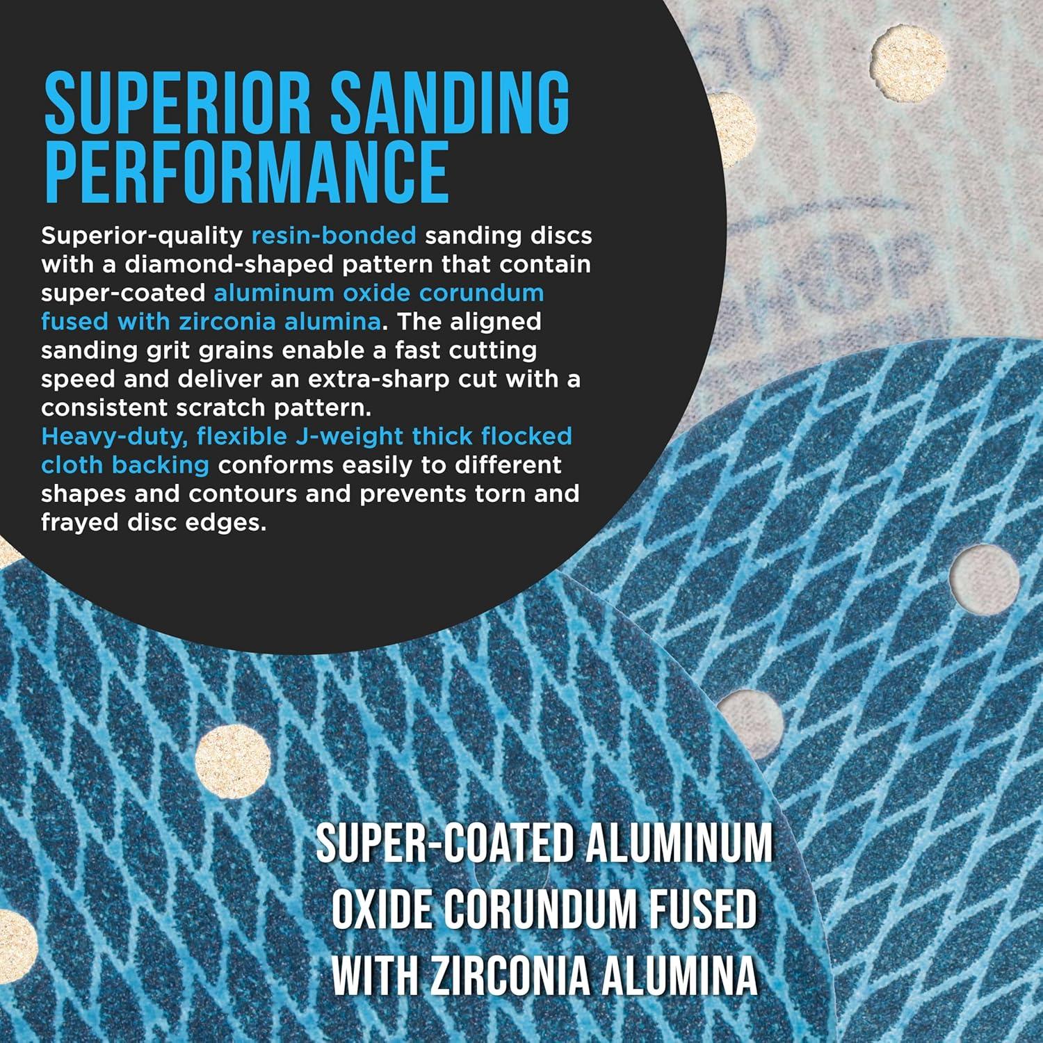 Discos de Lijado Diamante Azul 120 Granos 15cm Caja 50