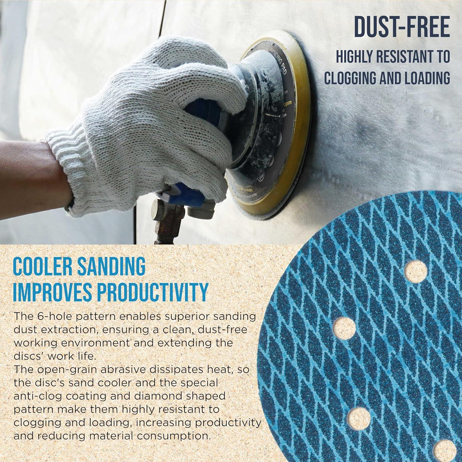 Discos de Lijado Diamante Azul 120 Granos 15cm Caja 50