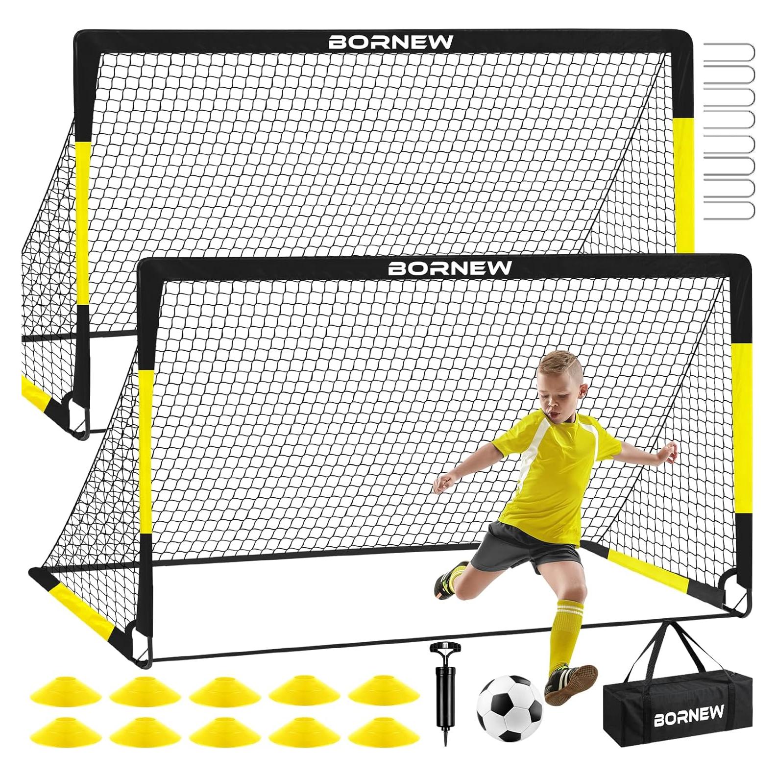 Portería de Fútbol BORNEW 6x4 para Niños - Set Completo