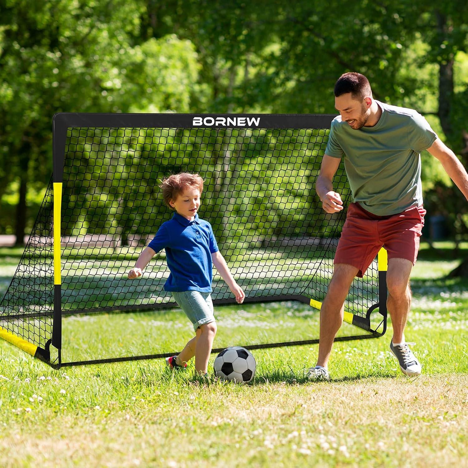 Portería de Fútbol BORNEW 6x4 para Niños - Set Completo