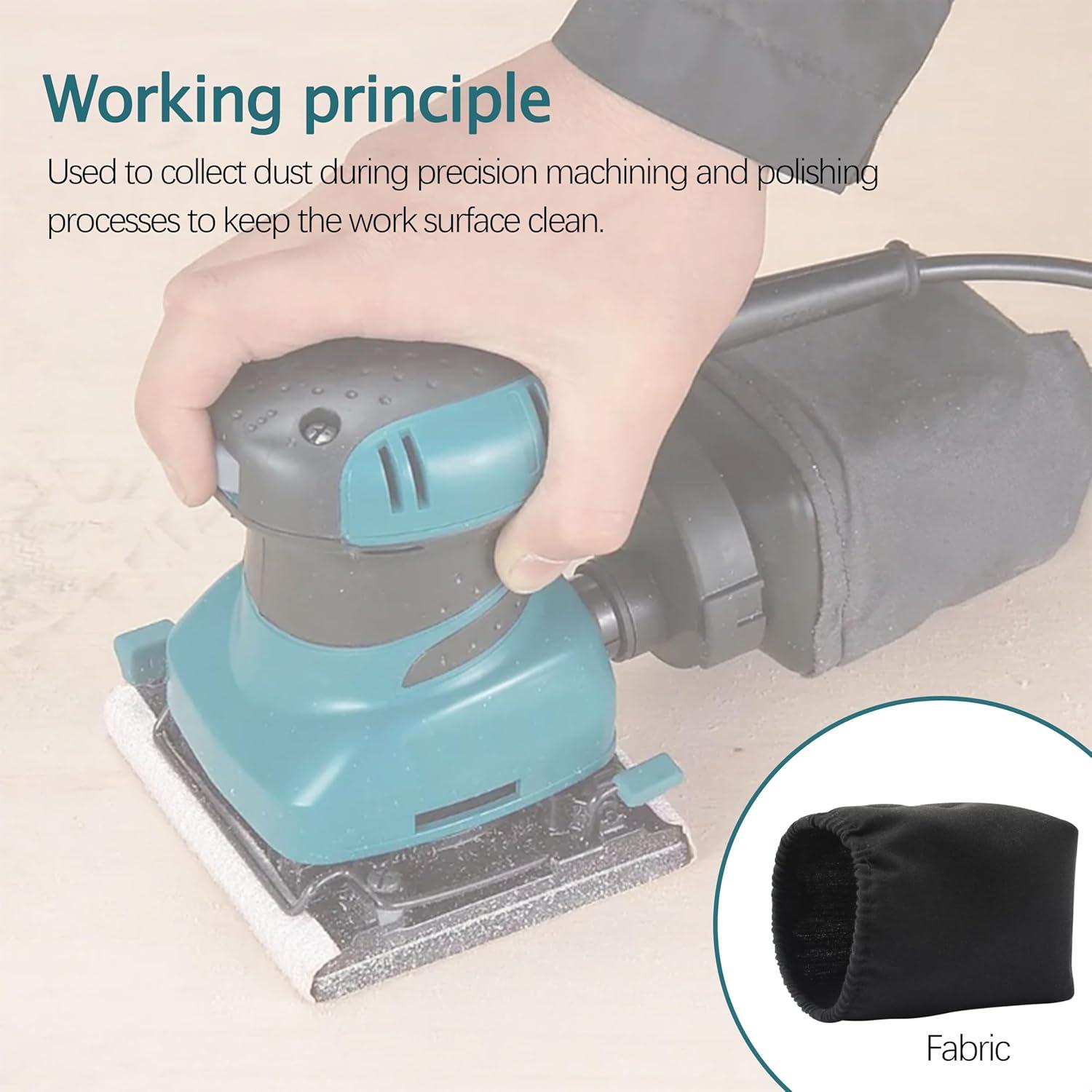 166078-4 Dust Bag For Makita Sander BO5010 BO5011 BO5012 BO4556 BO5030 BO5031K BO5041K BO4556K BO4555 M9204 (2 pack)