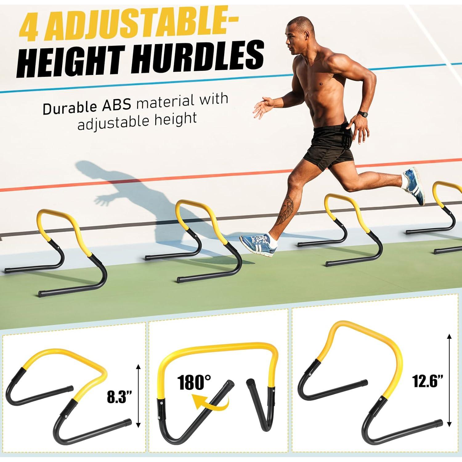 Equipo de Entrenamiento de Agilidad BORNEW 20 pies y Accesorios