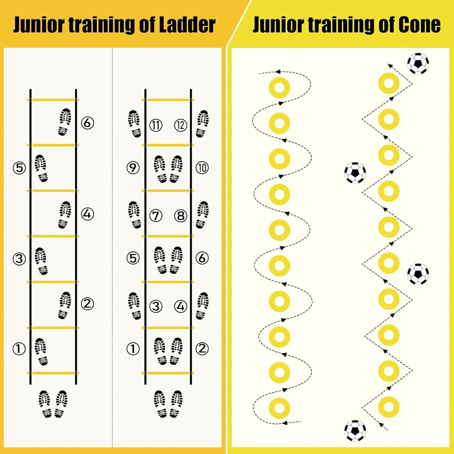 Equipo de Entrenamiento de Agilidad BORNEW 20 pies y Accesorios