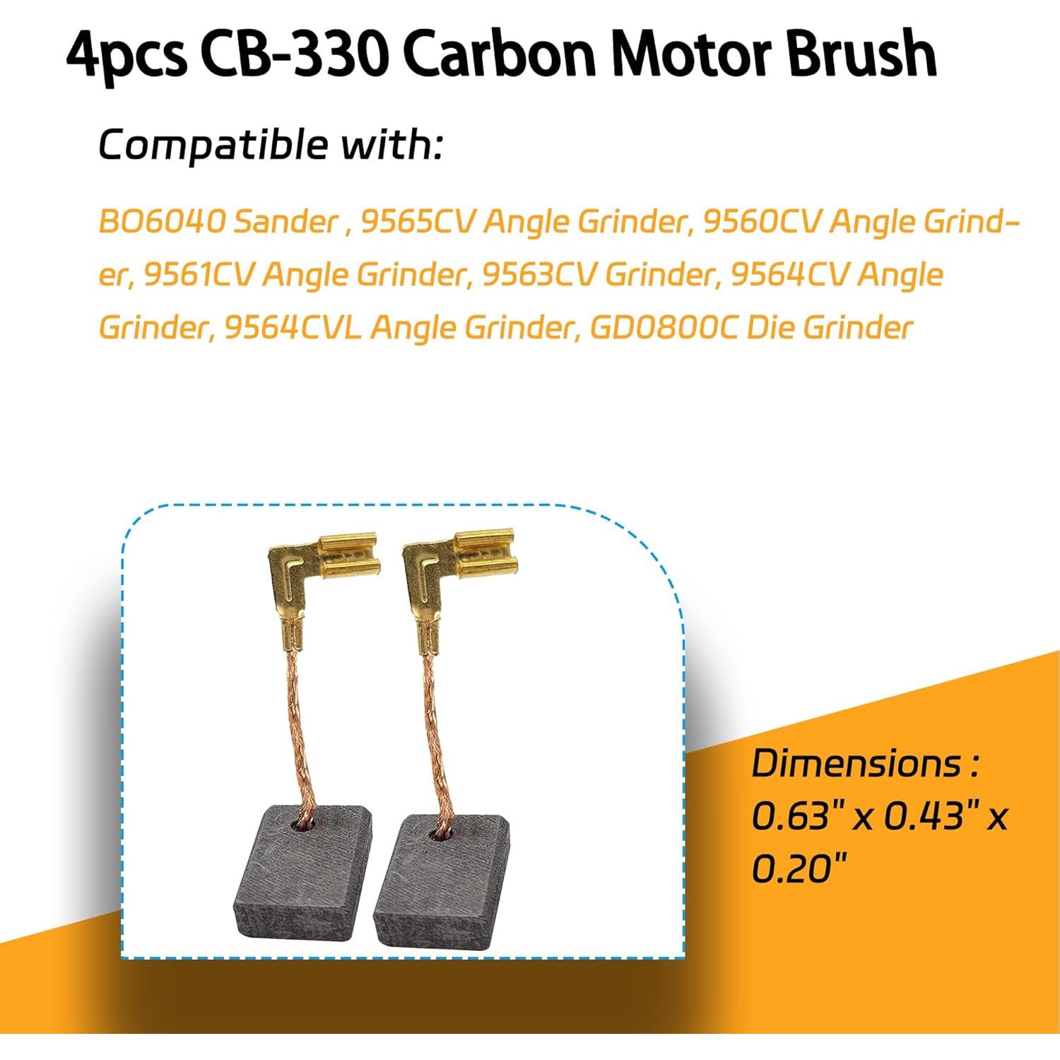 Cepillos de Carbón JioYee CB330 para Makita - Paquete de 4