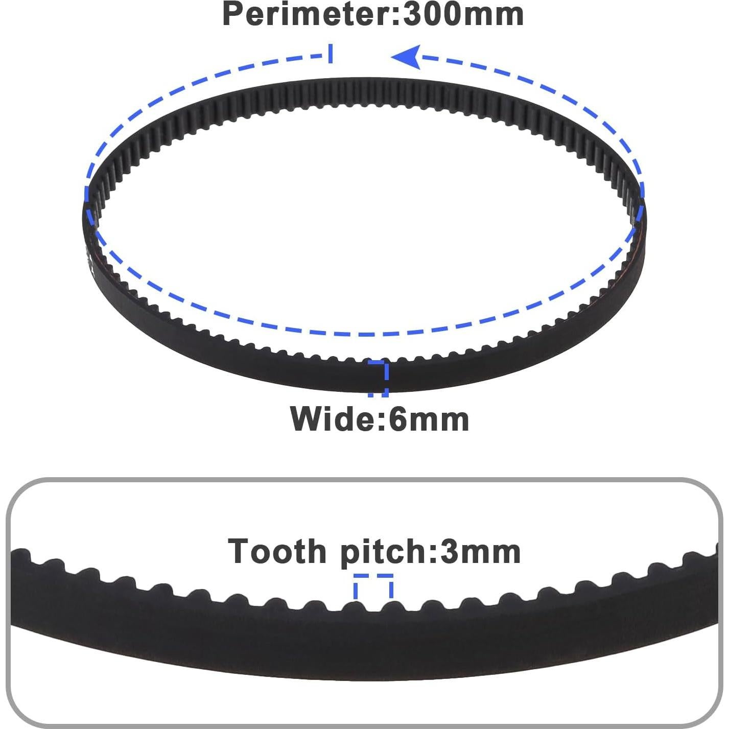 Correa de Transmisión Caucho El Señor de las Herramientas 300mm