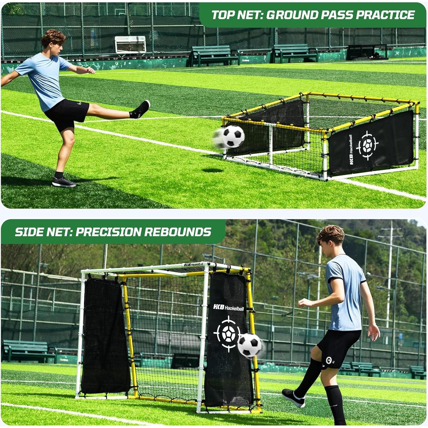 Rebotador de Fútbol Haokelball 4-en-1 1.83x1.22m con Red de Gol