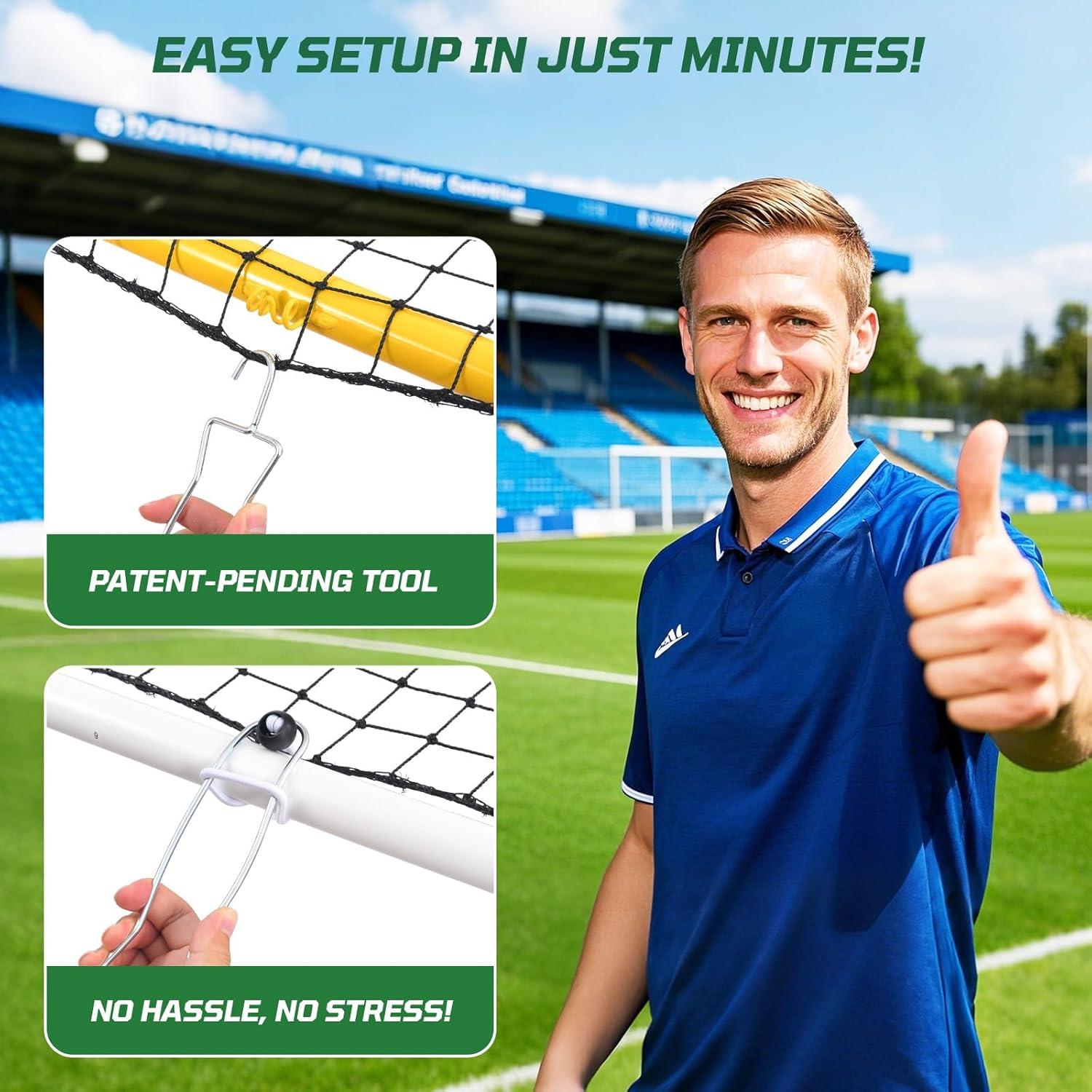 Rebotador de Fútbol Haokelball 4-en-1 1.83x1.22m con Red de Gol