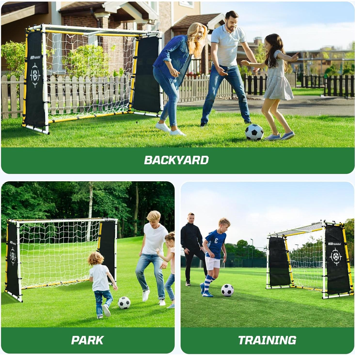 Rebotador de Fútbol Haokelball 4-en-1 1.83x1.22m con Red de Gol