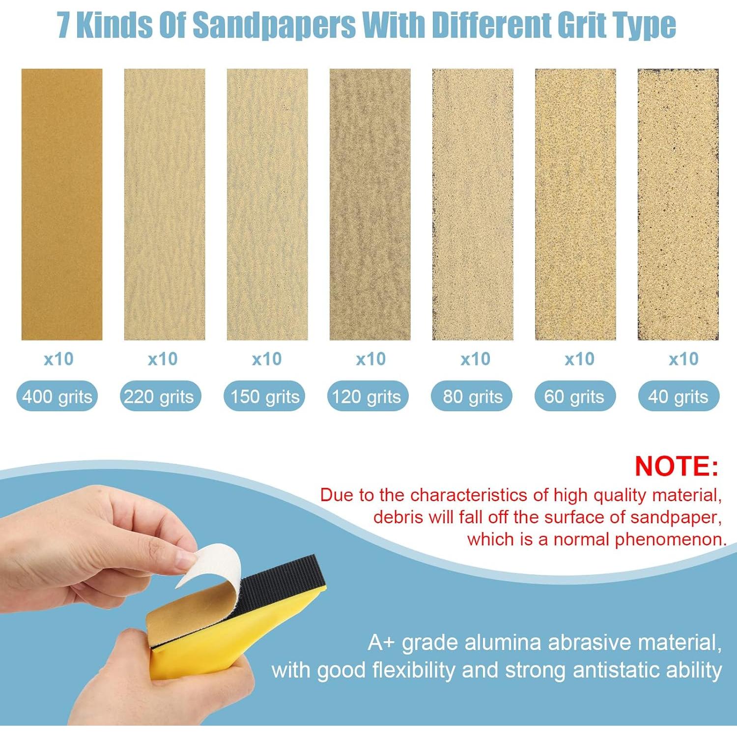 Lijadora de Detalle Windspeed BWX-72P + 70 Papeles de Lija