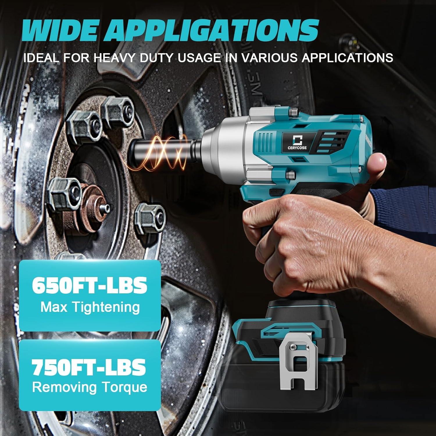 Llave de impacto inalámbrica 1/2" Makita 750 Nm sin batería