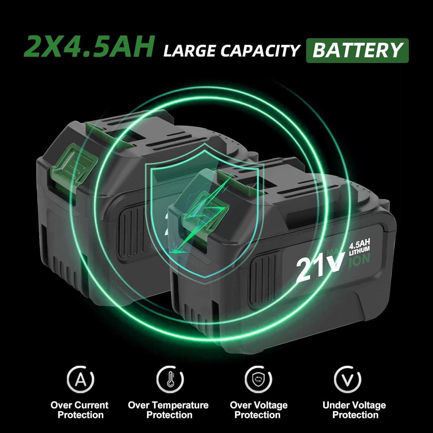 Llave de Impacto Inalámbrica Prostormer 800Nm 21V 2 Baterías