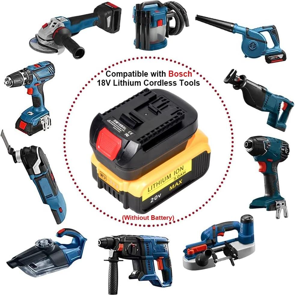 Adaptador de Batería Bosch 18V Compatible Dewalt y Milwaukee