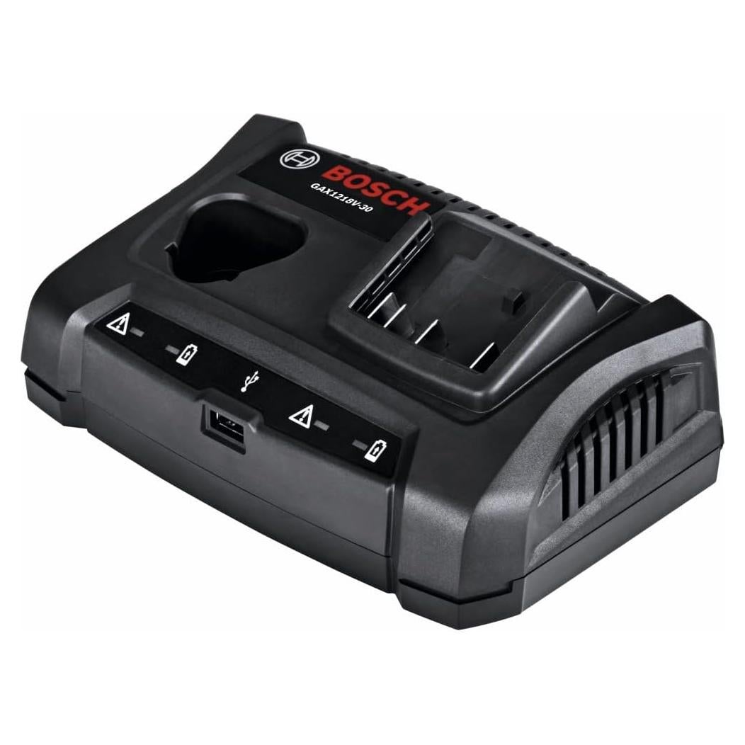 Cargador Dual-Bay Bosch GAX1218V-30 18V/12V con USB