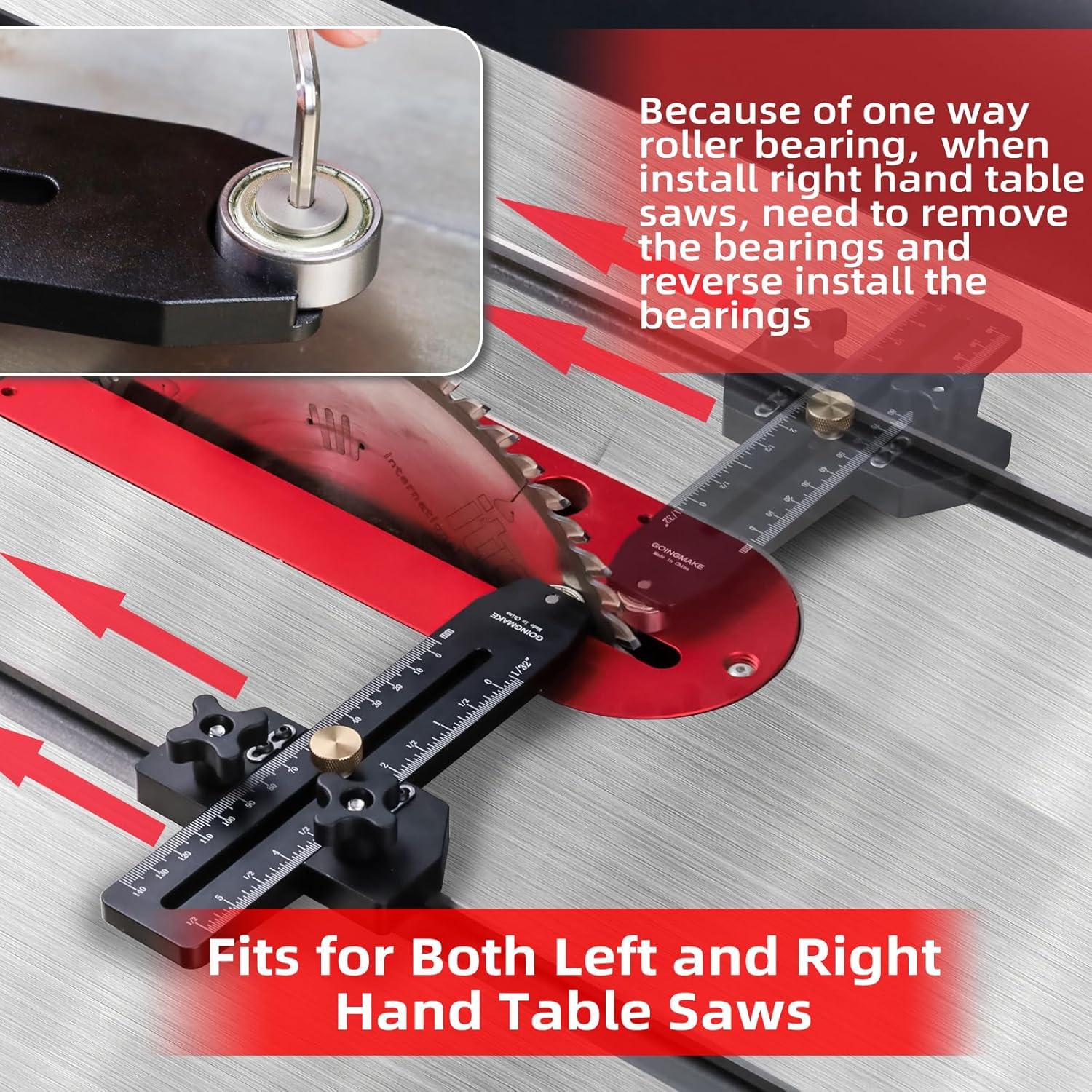 Guía de corte delgada GOINGMAKE para sierra de mesa 20,32 cm