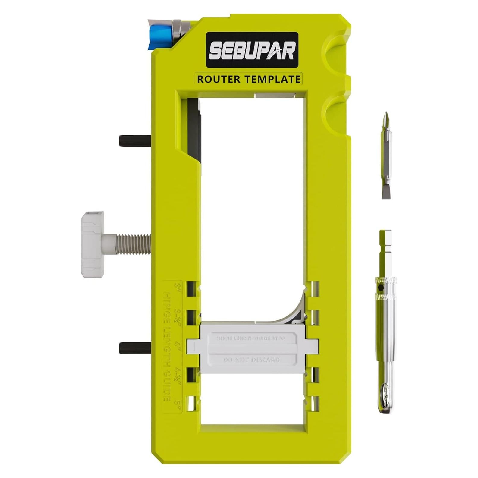 Plantilla de Mortajadora de Bisagra Sebupar 3 a 5 Pulgadas