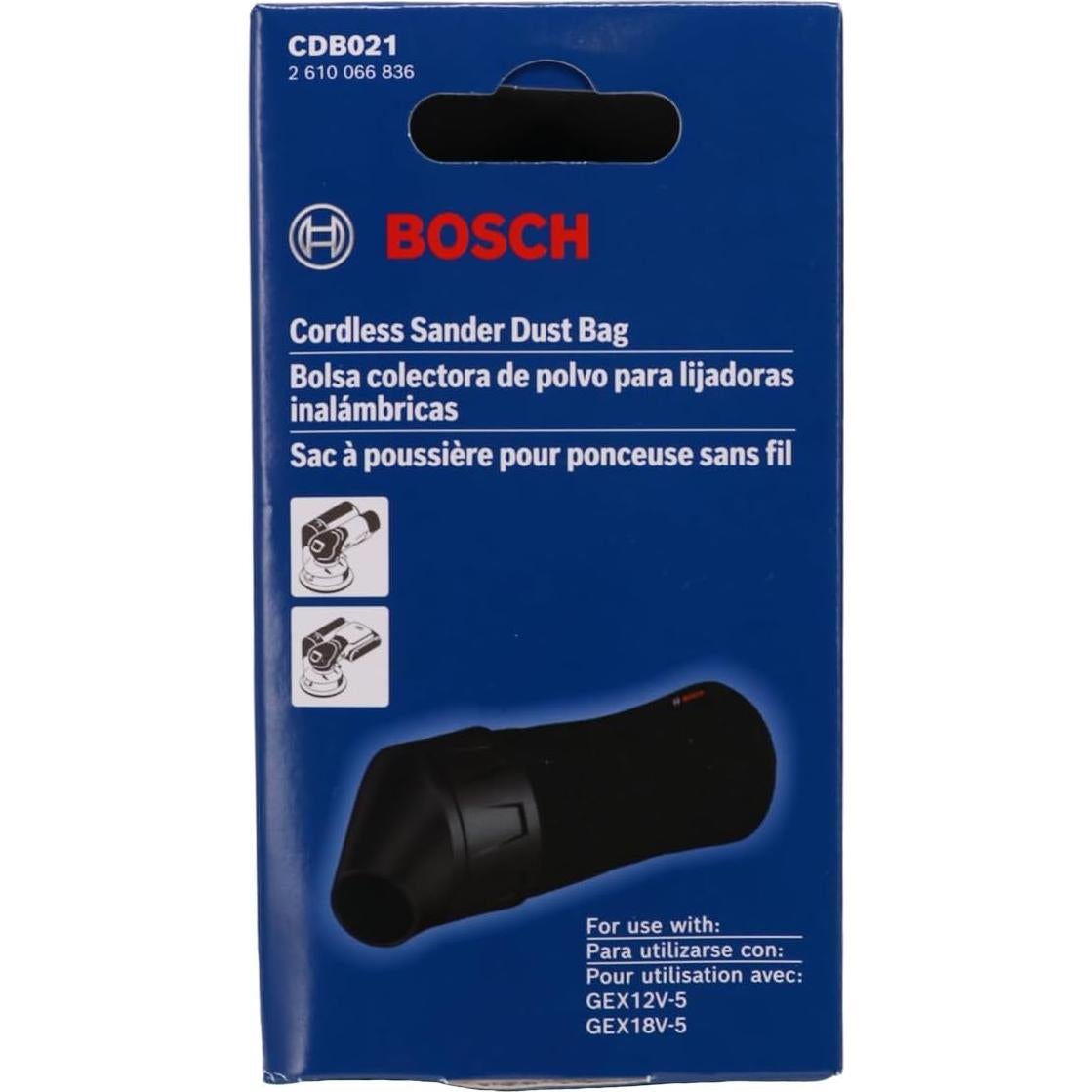 Bolsa de polvo Bosch CDB021 para lijadoras inalámbricas