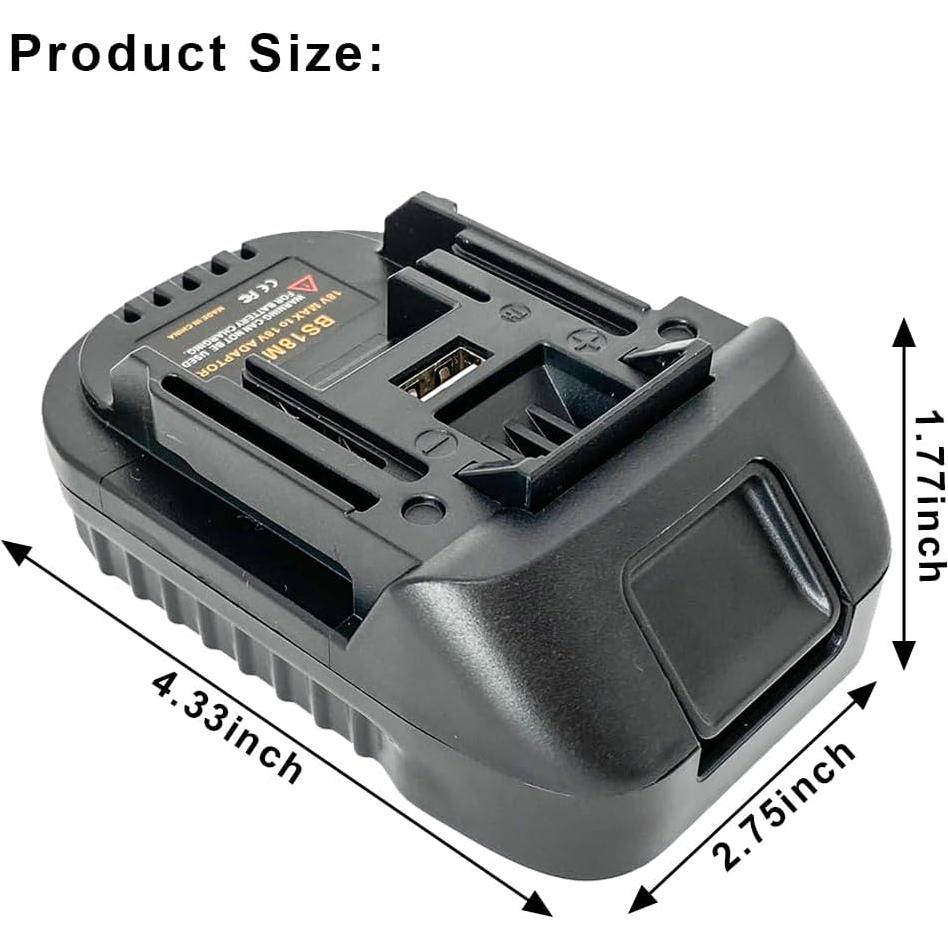 Adaptador USB Makita 18V LXT - Convertidor Bosch Li-ion