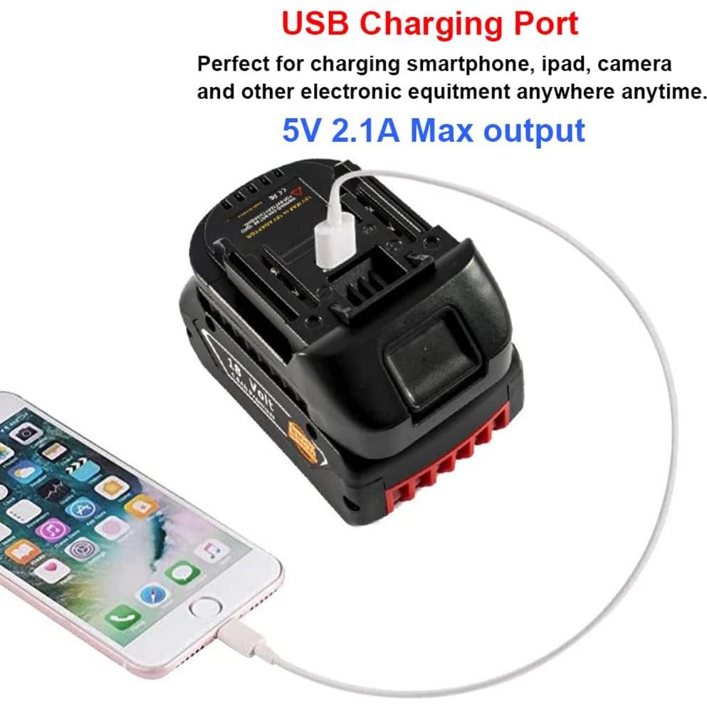 Adaptador USB Makita 18V LXT - Convertidor Bosch Li-ion