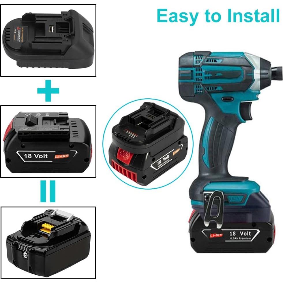Adaptador USB Makita 18V LXT - Convertidor Bosch Li-ion