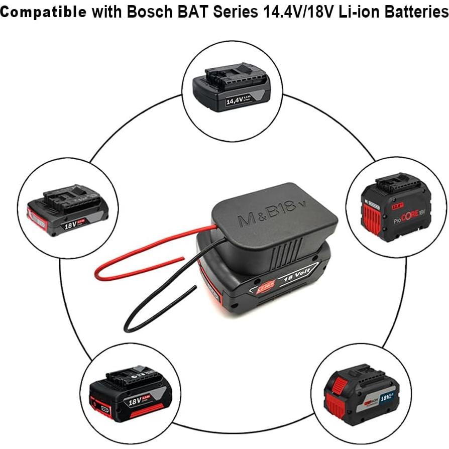 Adaptador Power Wheels QINIZX 18V para Bosch y Makita