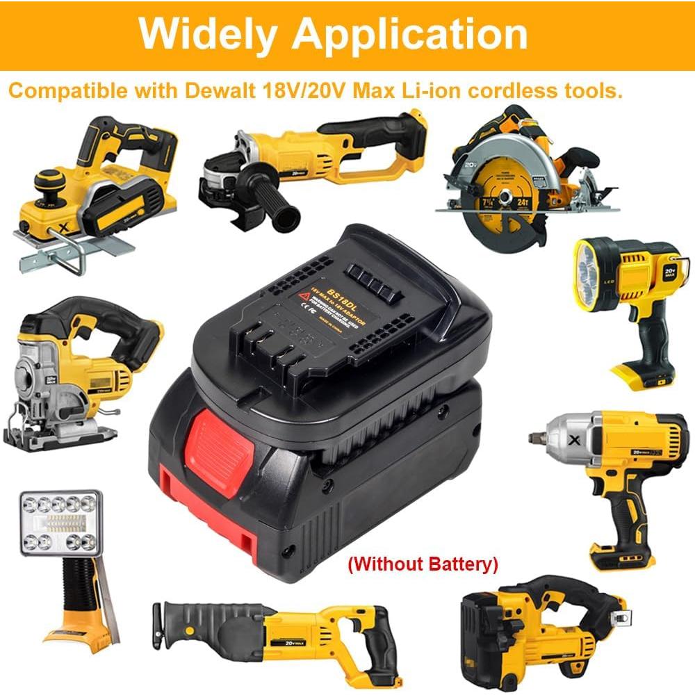 Adaptador Dewalt 20V para Batería Bosch 18V BAT609-612