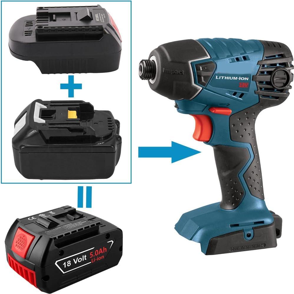 Adaptador de Batería Makita a Bosch 18V Li-ion QINIZX
