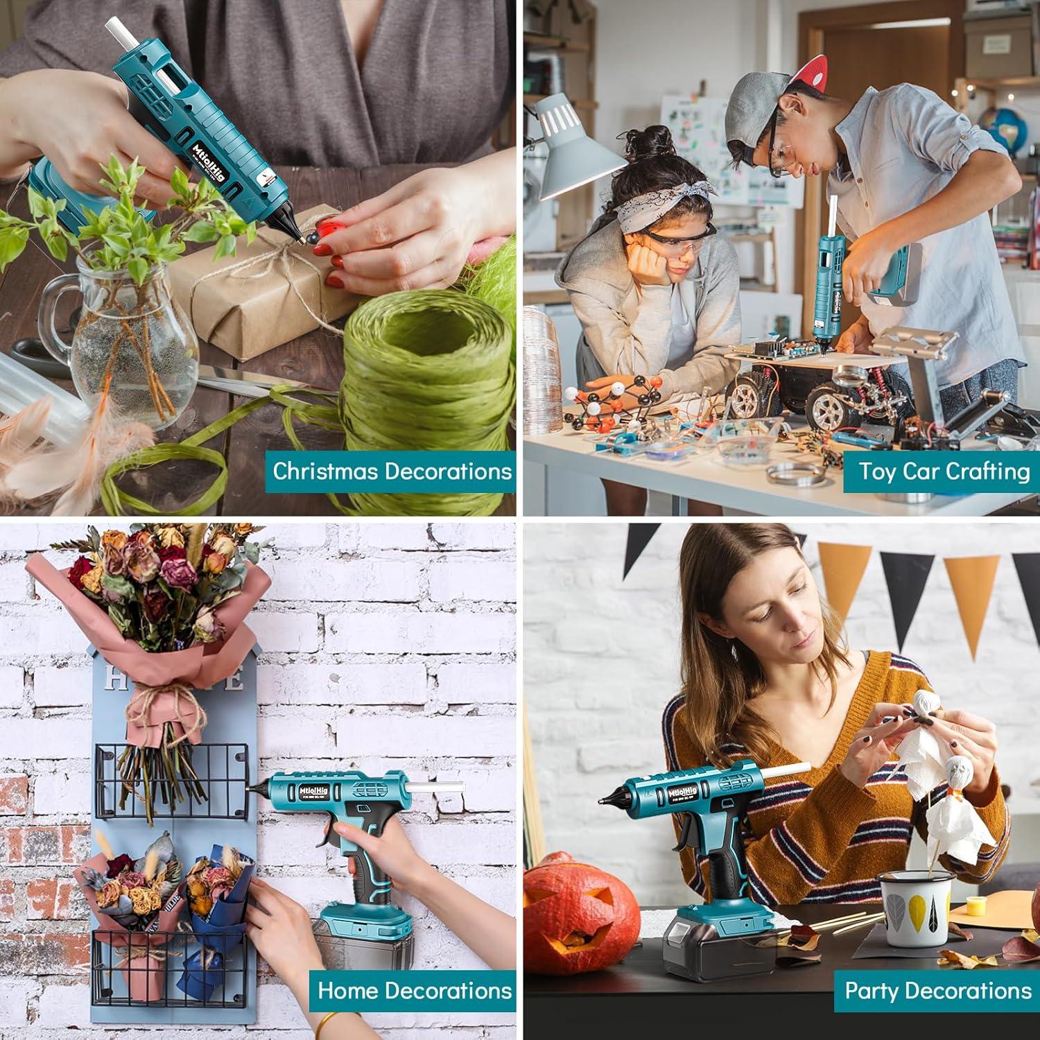 Pistola de Pegamento Inalámbrica MtiolHig 80W para Makita 18V