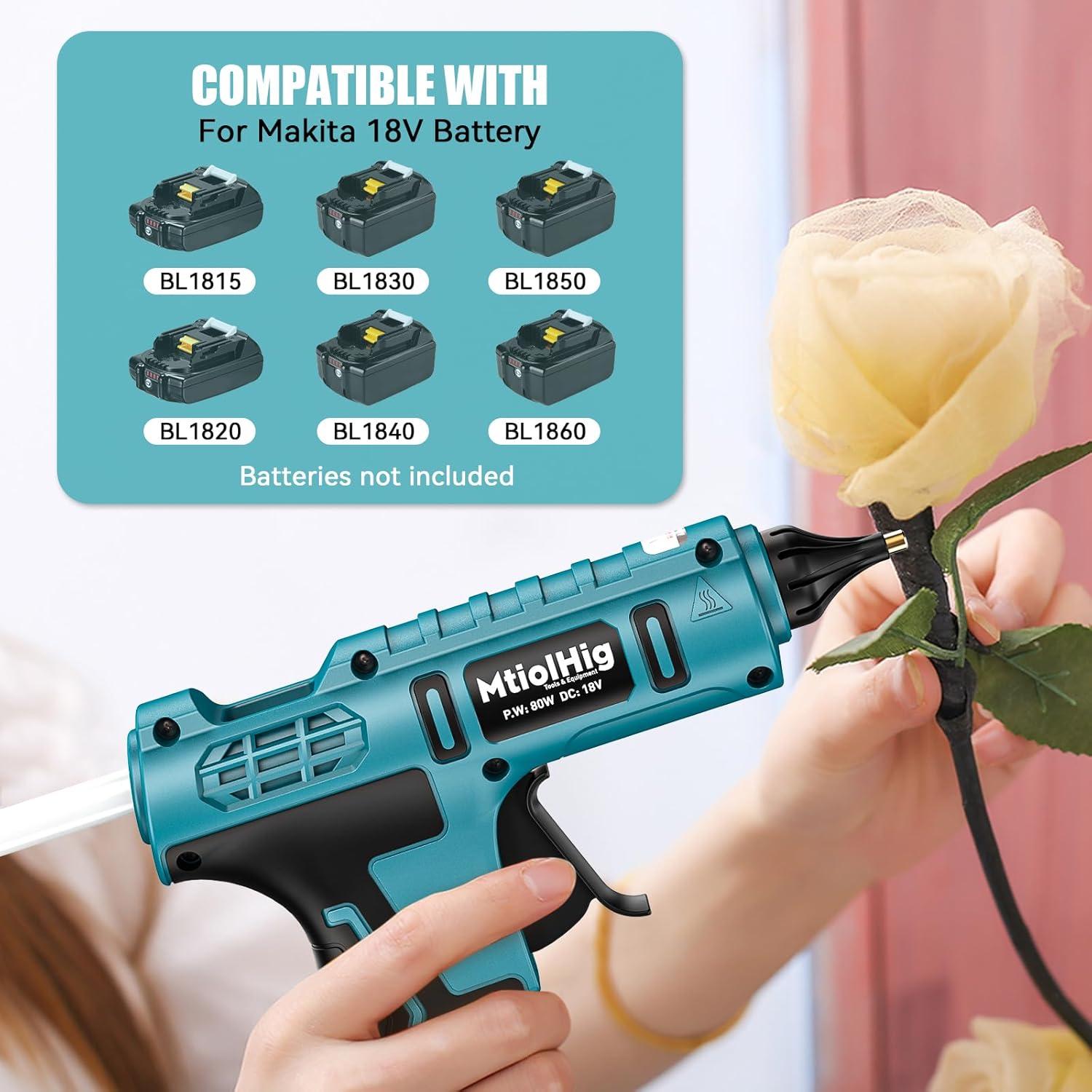 Pistola de Pegamento Inalámbrica MtiolHig 80W para Makita 18V