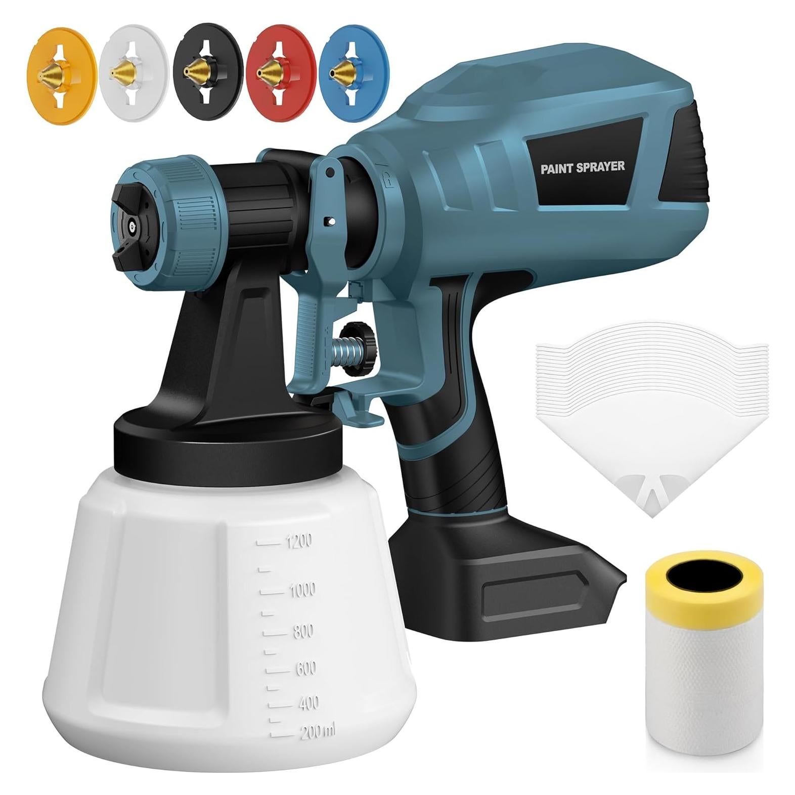 Pulverizador de pintura Houselife HL-KLB-007B 1200ml 5 boquillas