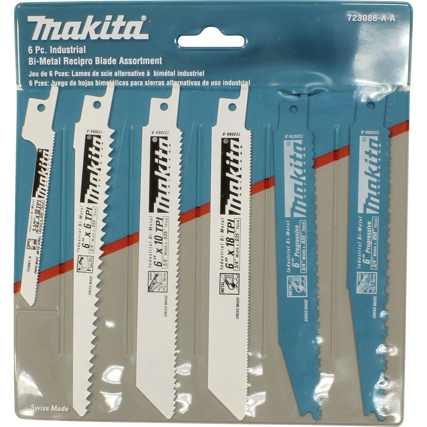 Hojas de Corte Makita 6Pzas Acero 1.91cm Ancho