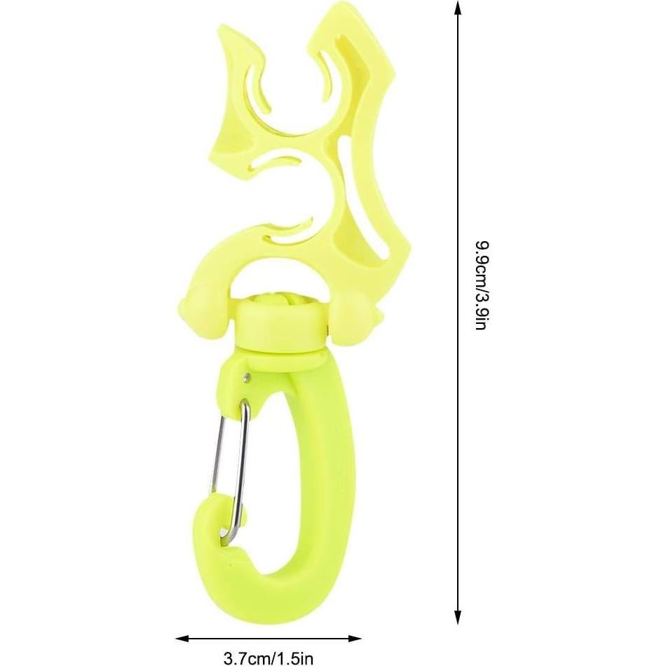 Clip de Soporte para Manguera de Buceo Tbest Doble Amarillo