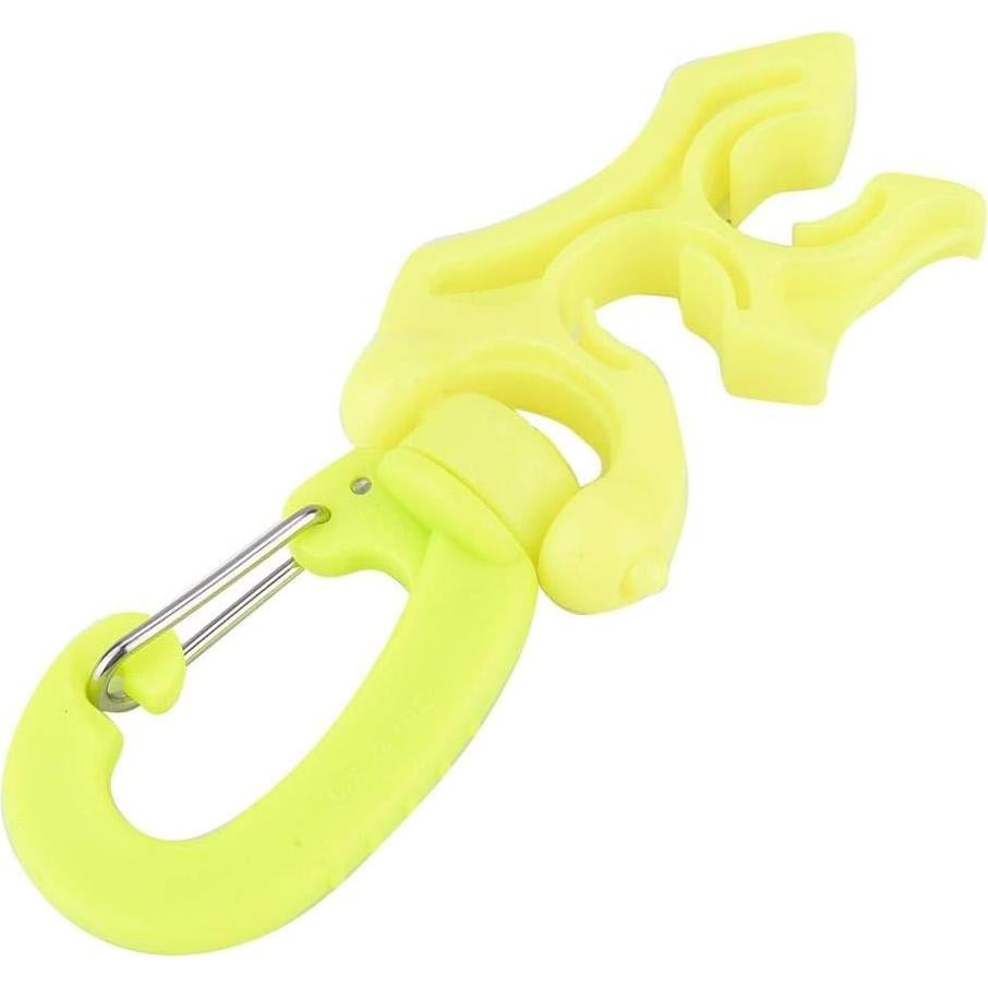 Clip de Soporte para Manguera de Buceo Tbest Doble Amarillo