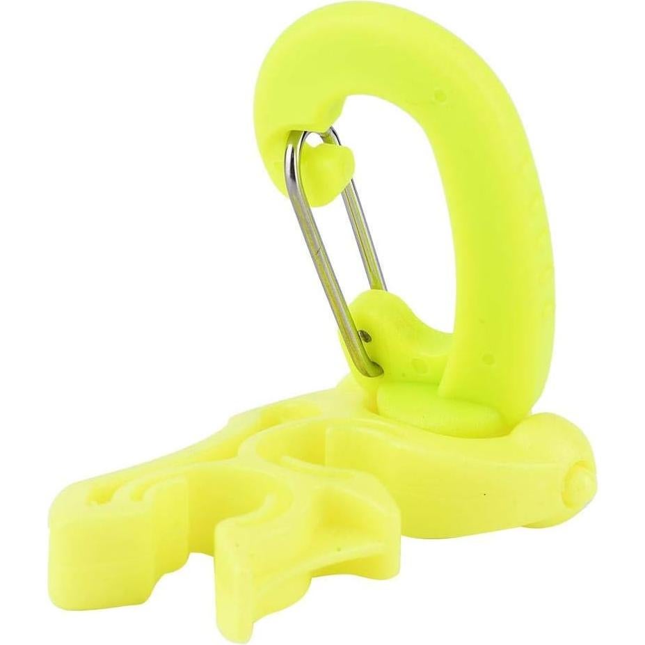 Clip de Soporte para Manguera de Buceo Tbest Doble Amarillo