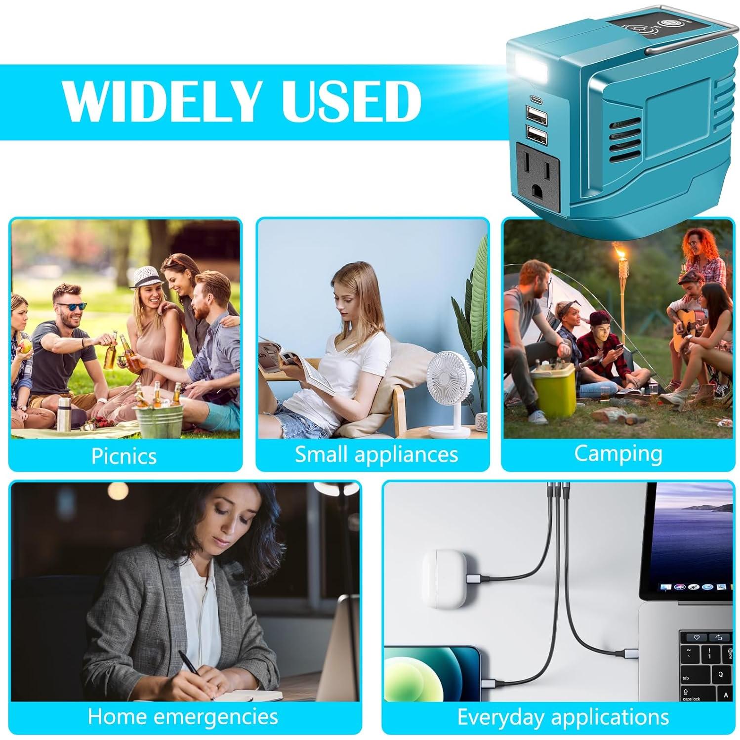 Inversor de Potencia 200W ZUYIYI para Batería Makita 18V