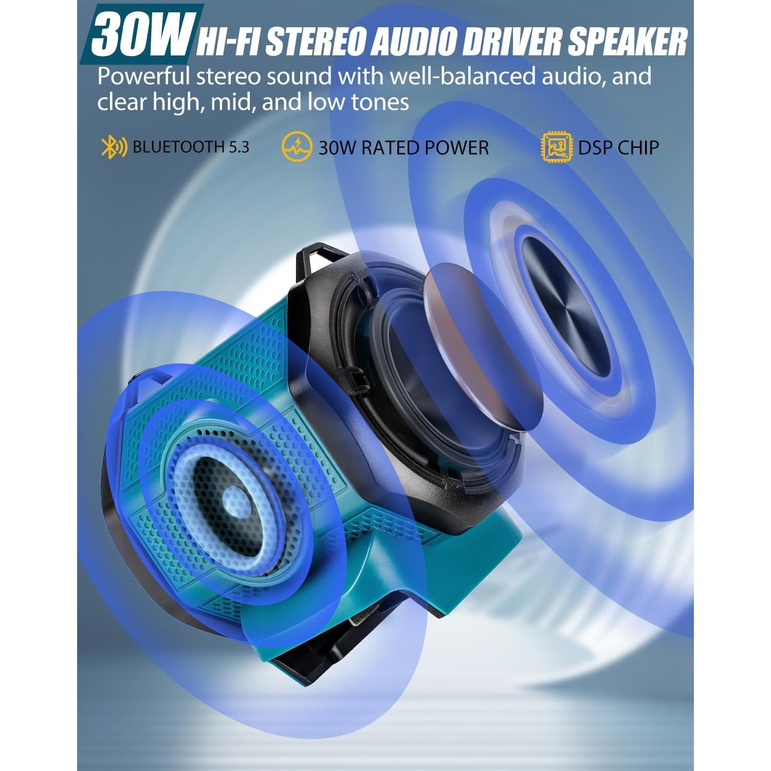 Altavoz Bluetooth Taingwei 30W para Batería Makita 18V