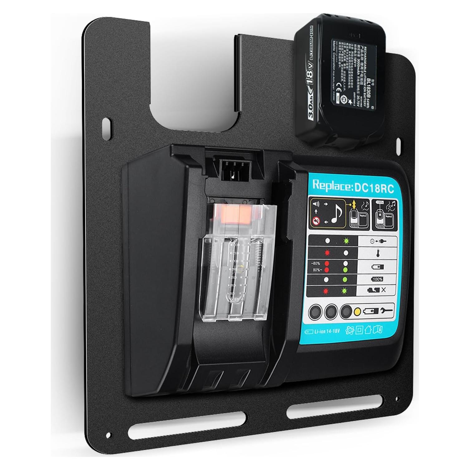 Soporte de Pared Riuog para Baterías y Cargador Makita