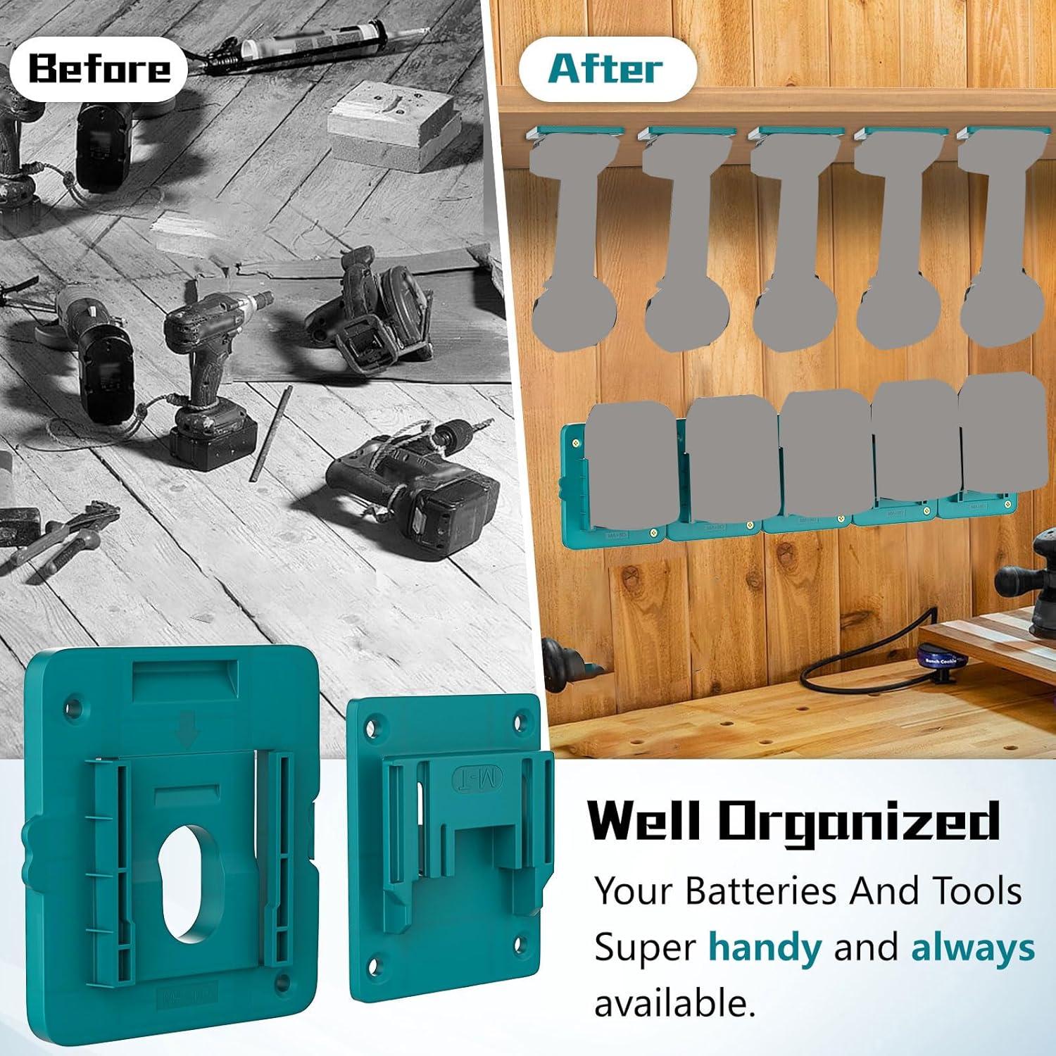 10 Soportes para Baterías y Herramientas Makita 18V