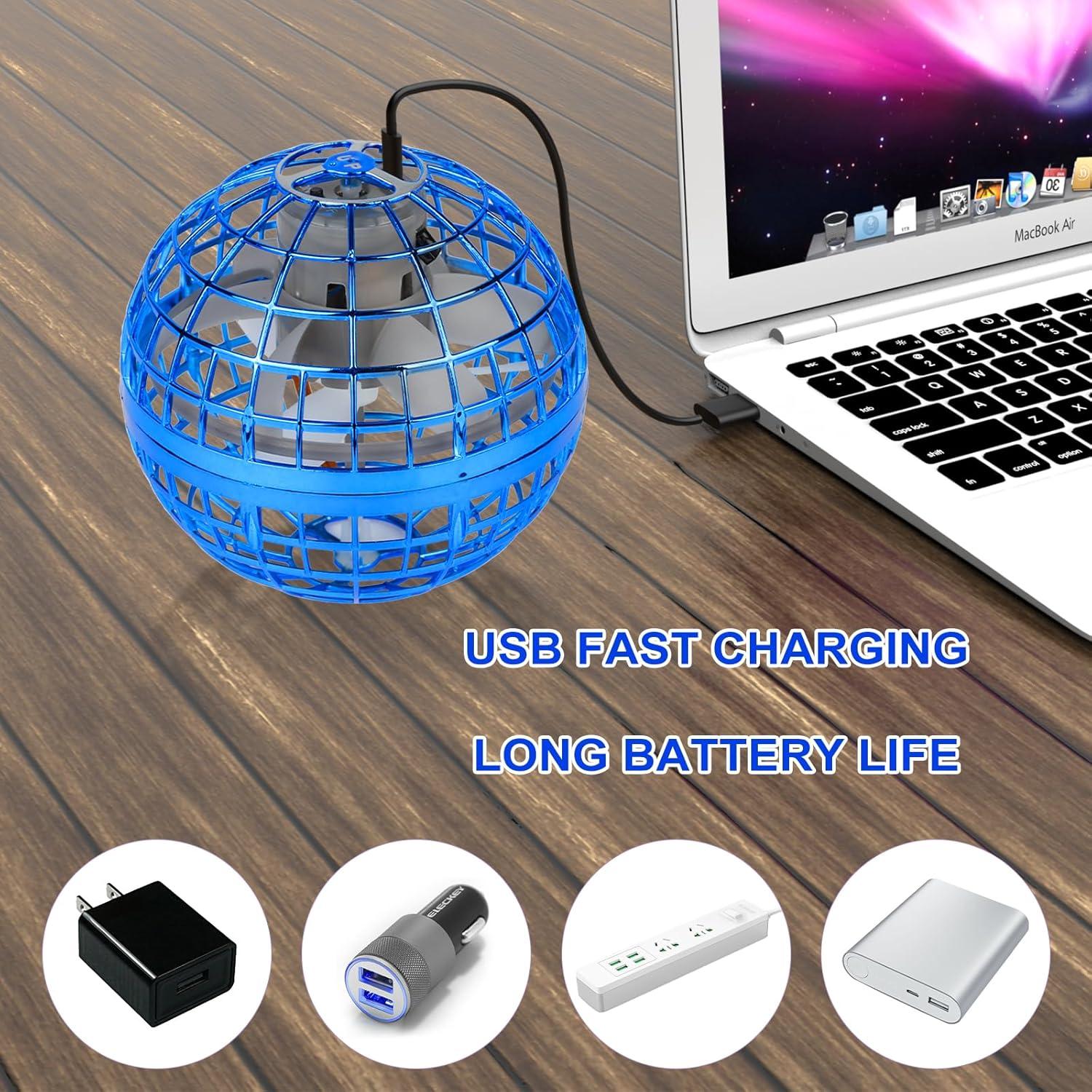 Bola Orbital Voladora Obbay con Luz RGB - Juguete Interactivo