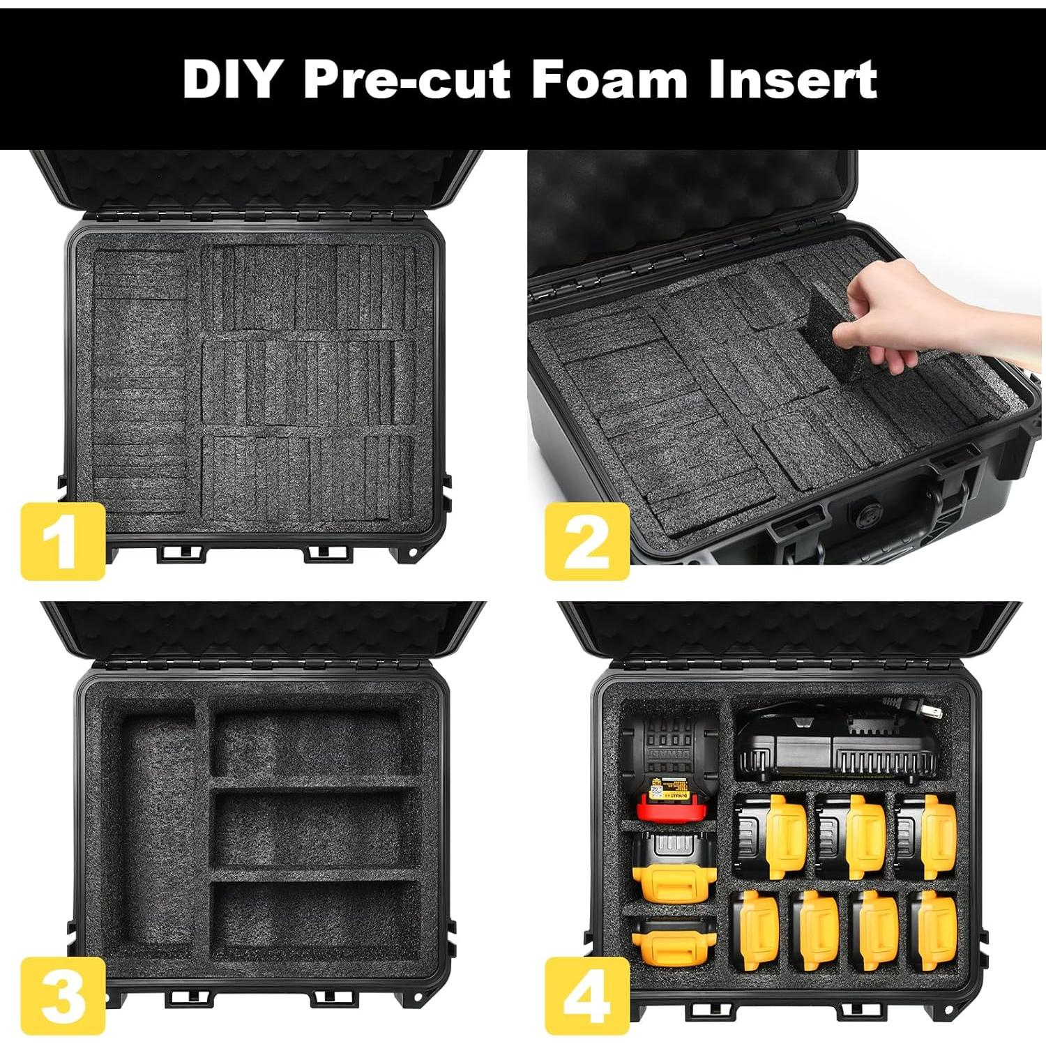 Estuche Duro LOTOCASE para Batería y Cargador 20,32x7,62x33cm