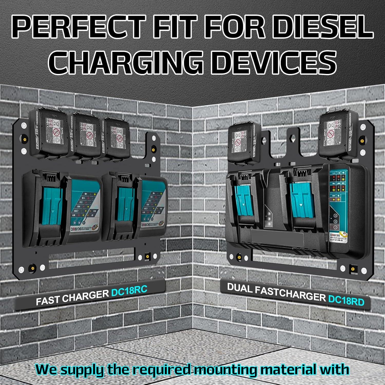 Soporte de Pared FETESNICE para Baterías Makita 18V/14.4V