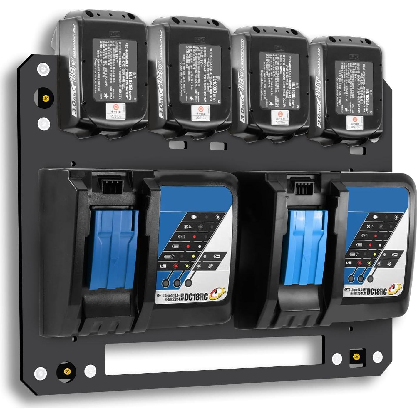 Soporte de Pared FETESNICE para Baterías Makita 18V/14.4V