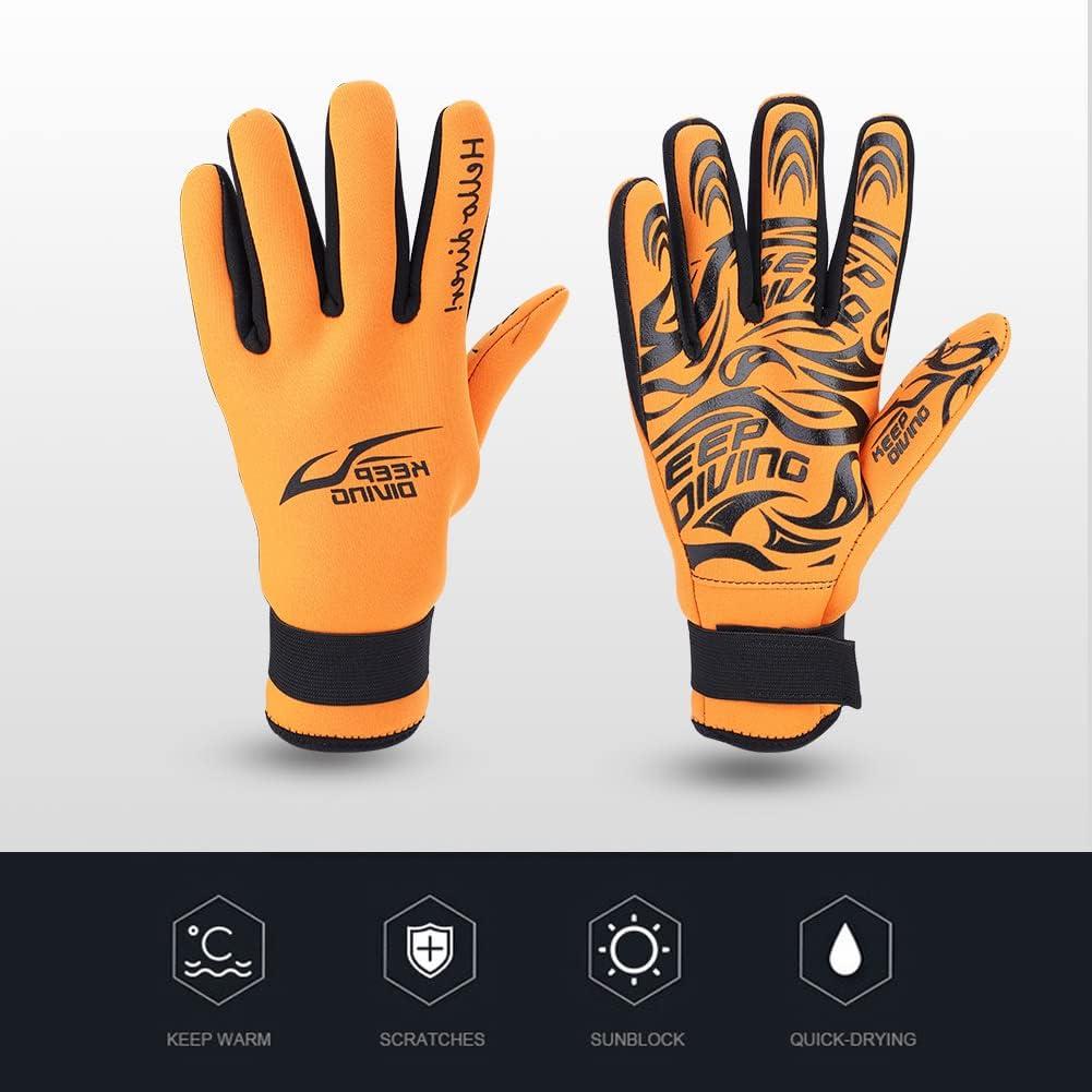 Guantes de Buceo Alomejor Neopreno 2MM Antideslizantes XL Naranja