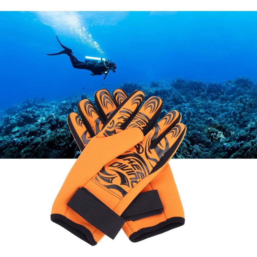 Guantes de Buceo Alomejor Neopreno 2MM Antideslizantes XL Naranja