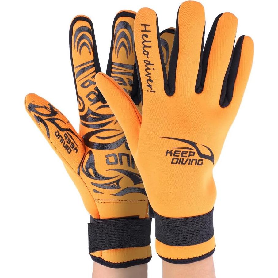 Guantes de Buceo Alomejor Neopreno 2MM Antideslizantes XL Naranja
