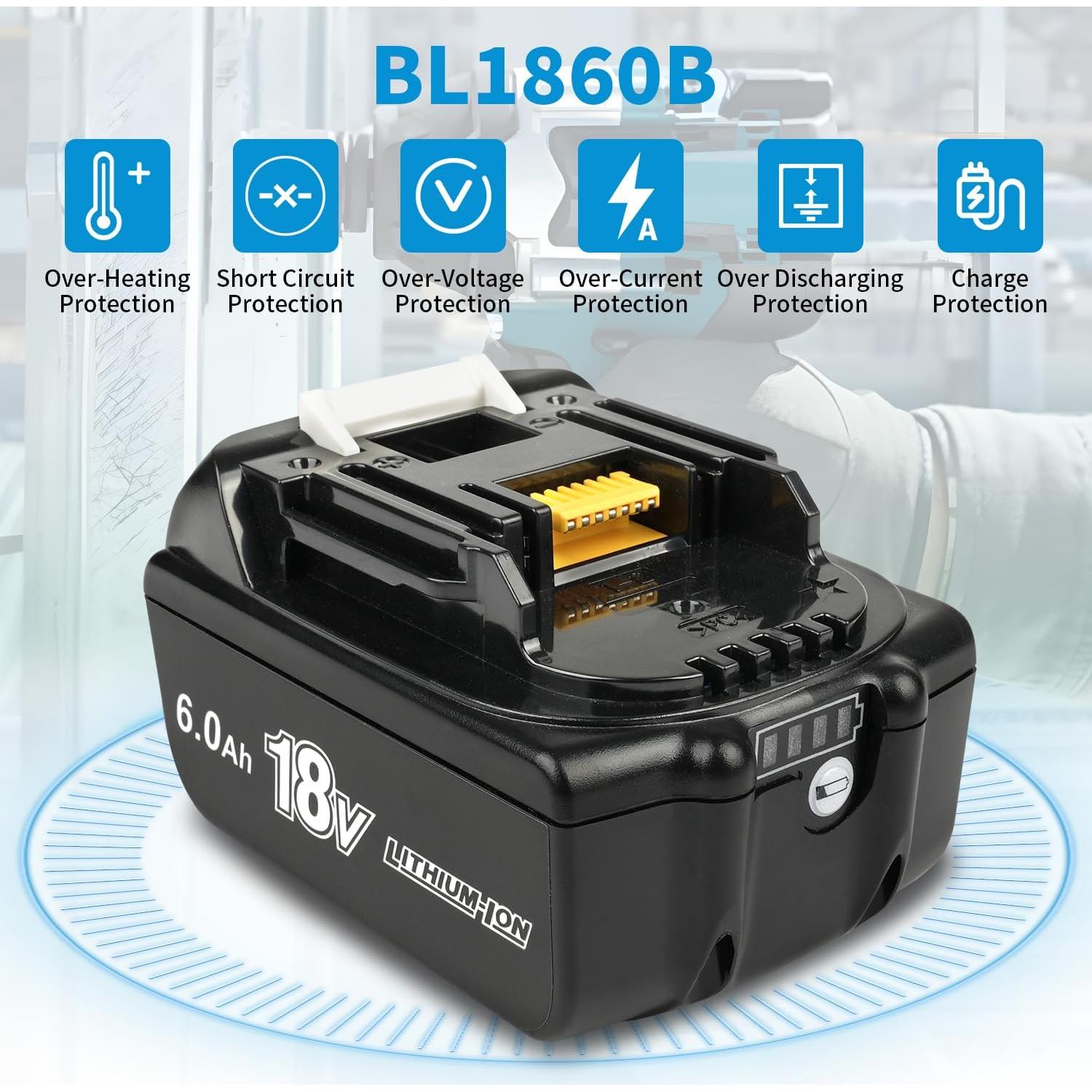 2 Baterías Litio 18V 6.0Ah VIRSHX para Makita