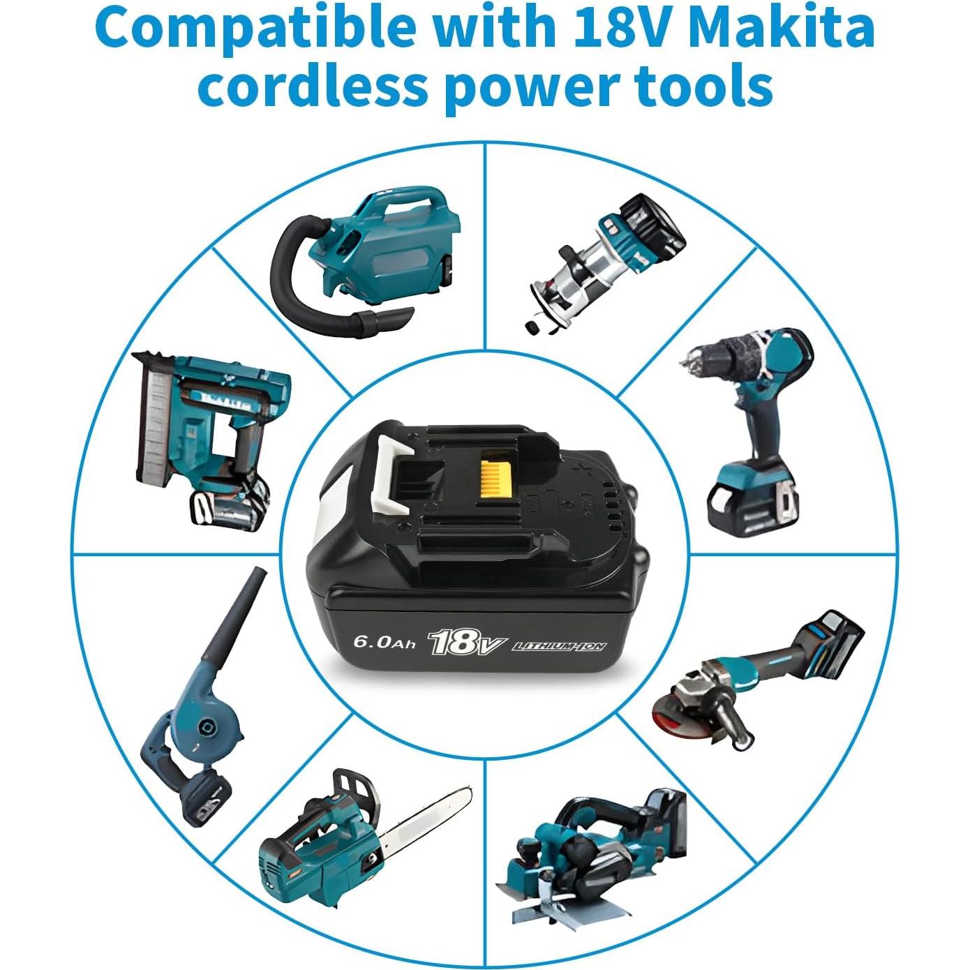 2 Baterías Litio 18V 6.0Ah VIRSHX para Makita